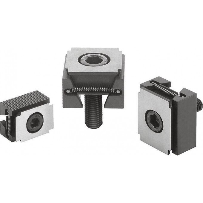 Зажимы клиновидные, плоскости зажима гладкие или рифлёные KIPP K0039 327760